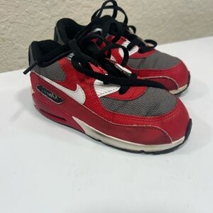 Nike Kids Red and Gray Sneakers